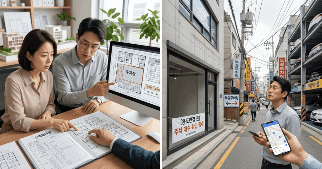 용도변경 전 주차대수 확인 필수